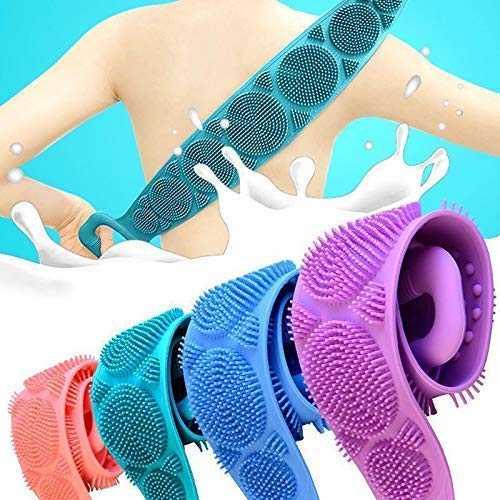 3 in 1 Silicone Bath & Skincare Set Shower Brush Back Scrubber & Face Cleansing Brush Bundle