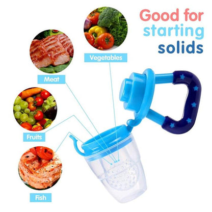 Baby Fruit Feeder Pacifier Silicone Fresh Fruit & Vegetable Feeding Teether for Infants
