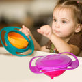 360° Rotating Gyro Bowl Spill Proof Snack Bowl for Kids Baby Feeding Bowl