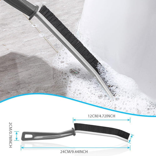 Hard Bristle Crevice Cleaning Brush Multifunctional Gap Cleaning Tool for Kitchen Bathroom & Home (2Pcs))